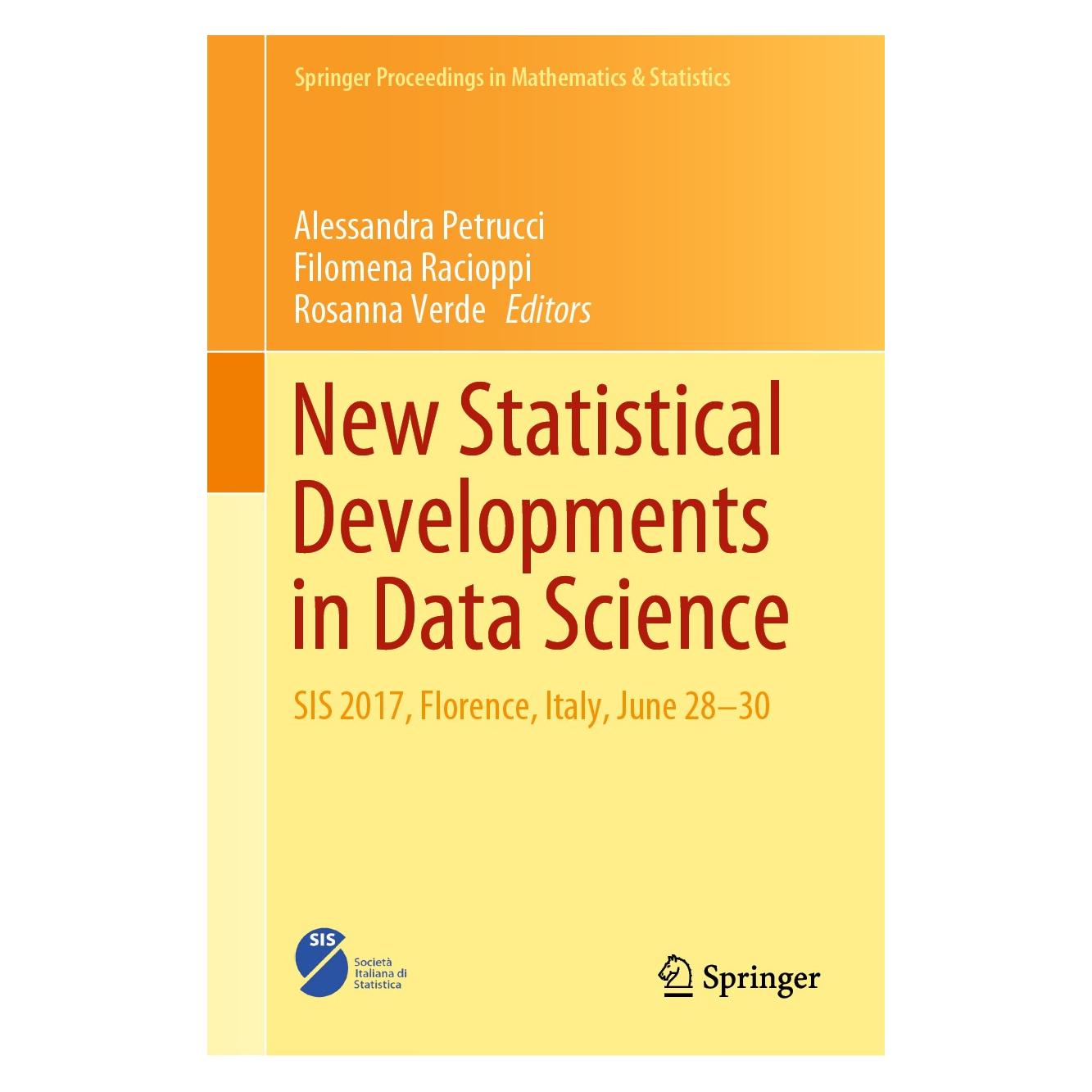 Springer New Statistical Developments in Data Science (Englisch, Hardcover, Alessandra Petrucci, Filomena Racioppi, Rosanna Verde) (9783030211578)