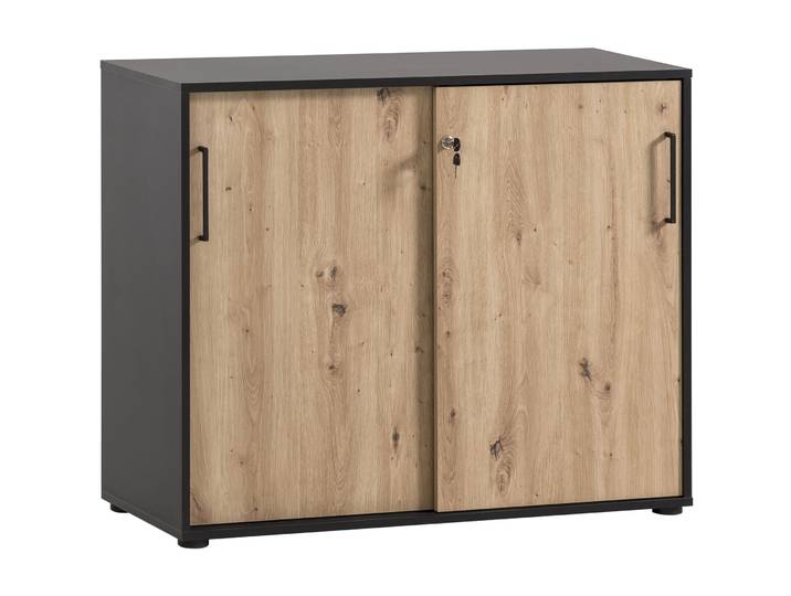 Aktenschrank Nio schwarz Holzwerkstoff B 100 cm H 83.6 cm - Aktenschrank
