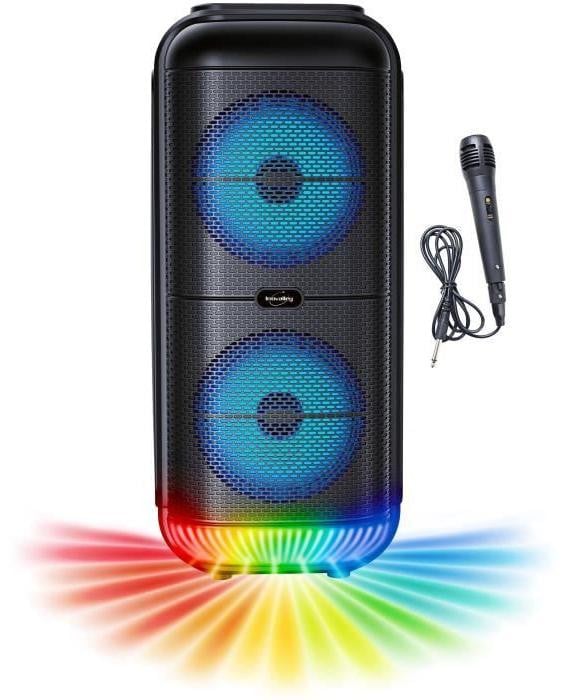 INOVALLEY Luminous Karaoke Speaker KA22-BTH Bluetooth 5.0 - 500 W - Black - Breedte: 49 cm