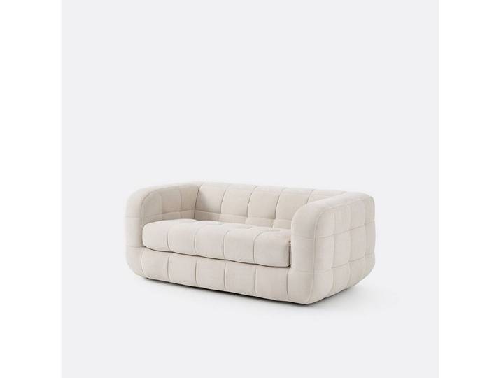 Xlmoebel 2-Sitzer Beigefarbenes 2-Sitzer-Sofa aus Stoff im modernen Design, 1 Teile, Special features