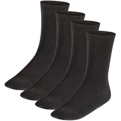 FALKE Kinder Socken, 4er Pack - Happy, Kurzsocken Schwarz / 23-26