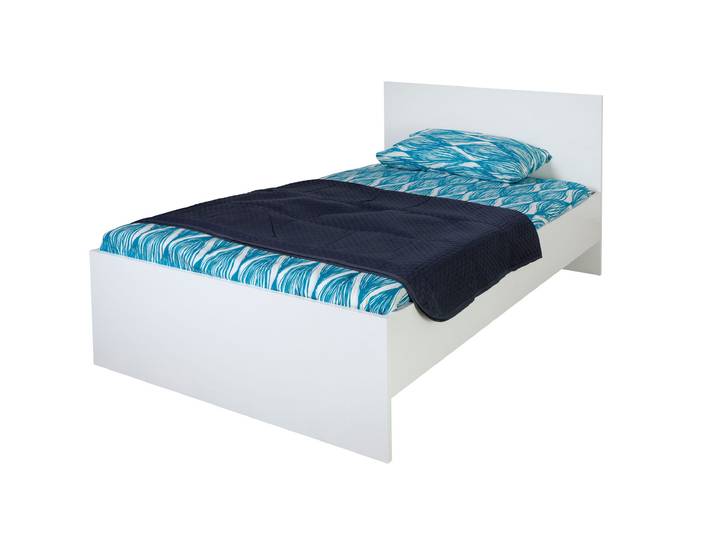 Futonbett 120 x 200 cm Einzelbett weiß hochglanz - ESPRESSO