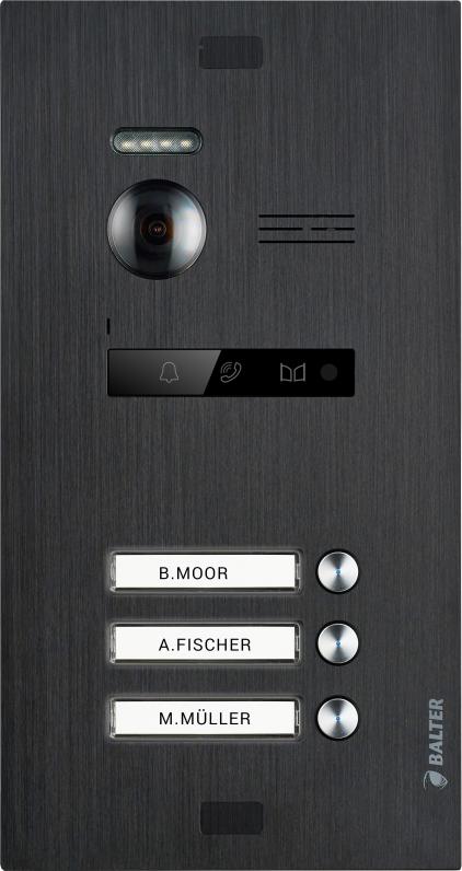 Balter Evo HD Türstation 3 Familienhaus Schwarz