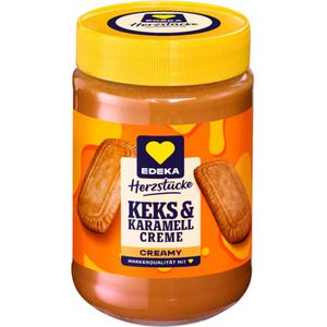 Edeka Karamellcreme Herzstück Keks & Karamell, creamy, mit karamellisiertem Keksgeschmack, 400 g