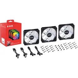 XPG 47093 - XPG VENTO R 120, 120 mm, ARGB, PWM, schwarz, 3er Pack