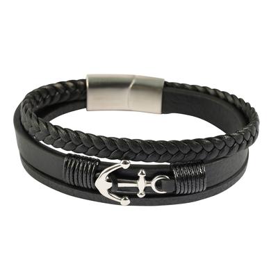 Kettenanhänger ADELIA´S "Anhänger – Gravuranhänger aus Leder", schwarz, Schmuckanhänger, Herren, Leder, Kettenanhänger, Ideal als Geschenk zum einen besonderen Tag