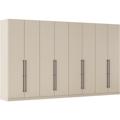Kleiderschrank OTTO HOME "Mehrzweckschrank Aktenschrank Möbel Mietswohnung Schlafzimmer AVOLA", beige (beige (champagner)), B:360cm H:229cm T:54cm, Holzwerkstoff, Schränke, Kleiderschrank, mit hochwertigen Stangengriffen in Schwarz aus Metall MADE...