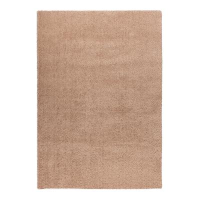 Teppich KAYOOM "Tresor 525", beige (champagner), B:160cm H:30mm L:230cm, Polyester, Teppiche, Teppich, Hochflor, Langflor, uni, Wohnzimmer