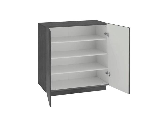 Meuble à chaussures effet bois ardoise 80x38h86 cm