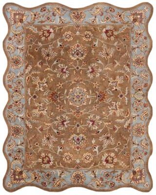 SAFAVIEH Handmade Heritage Traditional Brown/ Blue Wool Rug