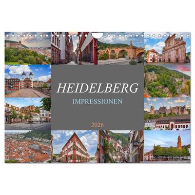 Heidelberg Impressionen (Wandkalender 2026 DIN A4 quer), CALVENDO Monatskalender