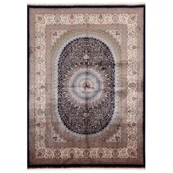 Läufer Pur 80 x 290 cm Mischgewebe Schwarz