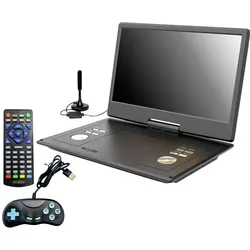 Reflexion DVD1424 (DVD Player, Tragbarer DVD-Player), Bluray Player + DVD Player, Schwarz