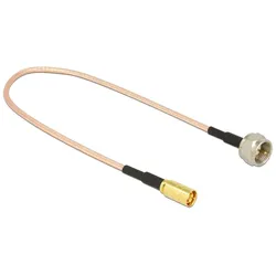 DELOCK HF Kabel SMB -> F BU/St 0.25m