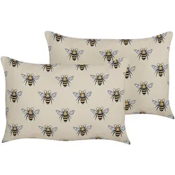 GARTENKISSEN 2er-Set Bienenmuster beige 40/60 cm Canneto