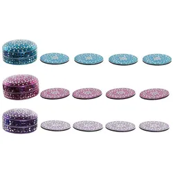 DKD Home Decor, Untersetzer, Untersetzer MDF (3 pcs) (3x, Glasuntersetzer)
