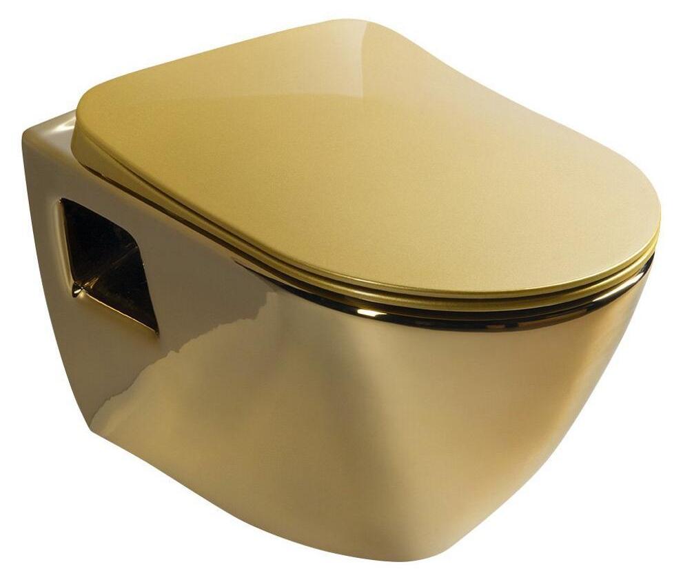 PAULA Hänge-WC, 35,5x50cm, gold