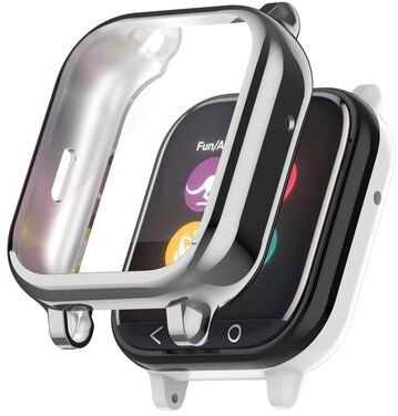 Everyday Crate Gizmo Watch 1 TPU Protective Case Full Coverage Electroplated Watch Cover For Kids silver
