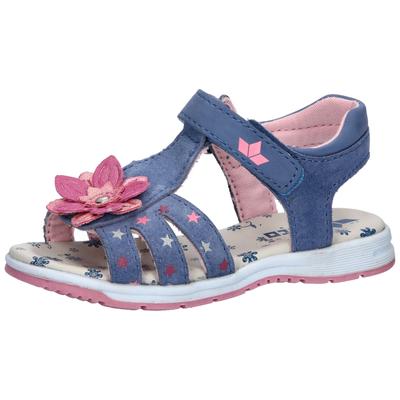 Sandale LICO "Sandale Manja V", Mädchen, Gr. 30, blau, Leder, Schuhe Sandale