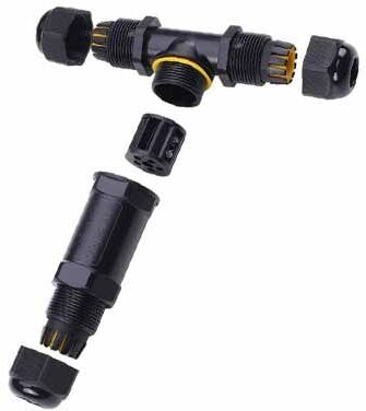 V-Tac Vt-869 Scatola Di Derivazione Con 3 Terminali Interni Plastica Nero Ip68 - Sku 5978