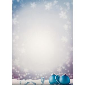 Böttcher-AG Weihnachtsbriefpapier Kugeln im Schnee, A4, 100 g/m², 100 Blatt