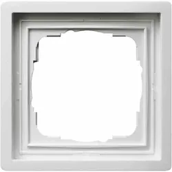 Gira Fläche Rahmen, 1f, reinweiß, glänzend, Kunststoff, Unterputzmontage, 0211112