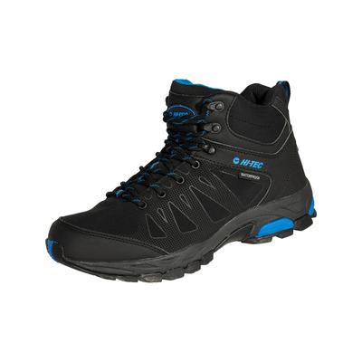 Wanderschuh HI-TEC "Raven Mid", Herren, Gr. 44, schwarz (schwarz, blau), Obermaterial: 100% sonstige Fasern AF., Schuhe Wanderschuh