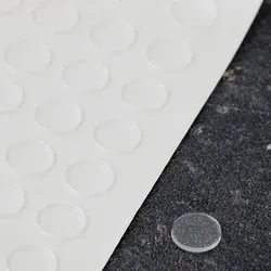 1 Bogen - Elastikpuffer, Scheibe, selbstklebend 10 mm | transparent, PU-Elastomer