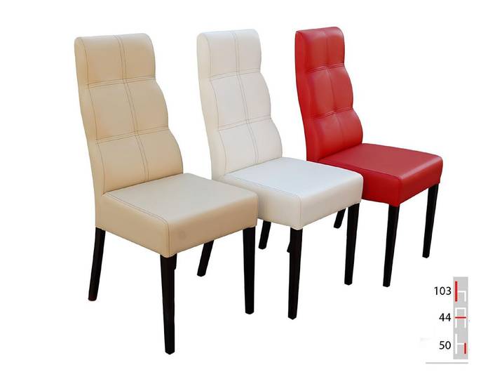 JVmoebel Küchenstuhl K63 Massivholzstuhl mit eleganter Ledersitzfläche, Made in Europa