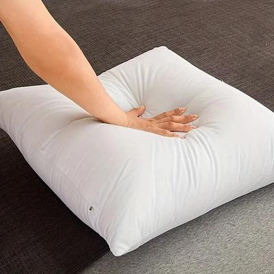 Uplifted Goods Soft Cotton Bounce Back Pillow Cushion For Home And Car 1pc White 45x45cm 300g