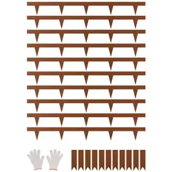 VEVOR Rasenkante, 10er-Set, 1016x114,3x1,5 mm, rostbeständige Beeteinfassung aus Metall, Beetumrandung, Raseneinfassung, einfach zu installieren, Trennwand für Blumenbeete, Hofwege