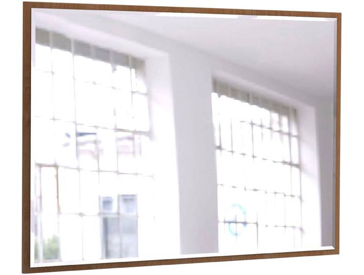 Wandspiegel WIEMANN Lausanne, rechteckig, Erle-Nachbildung, 110x85x3 cm , braun, B:110cm H:85cm T:3cm, Holzwerkstoff, Spiegel, Wandspiegel