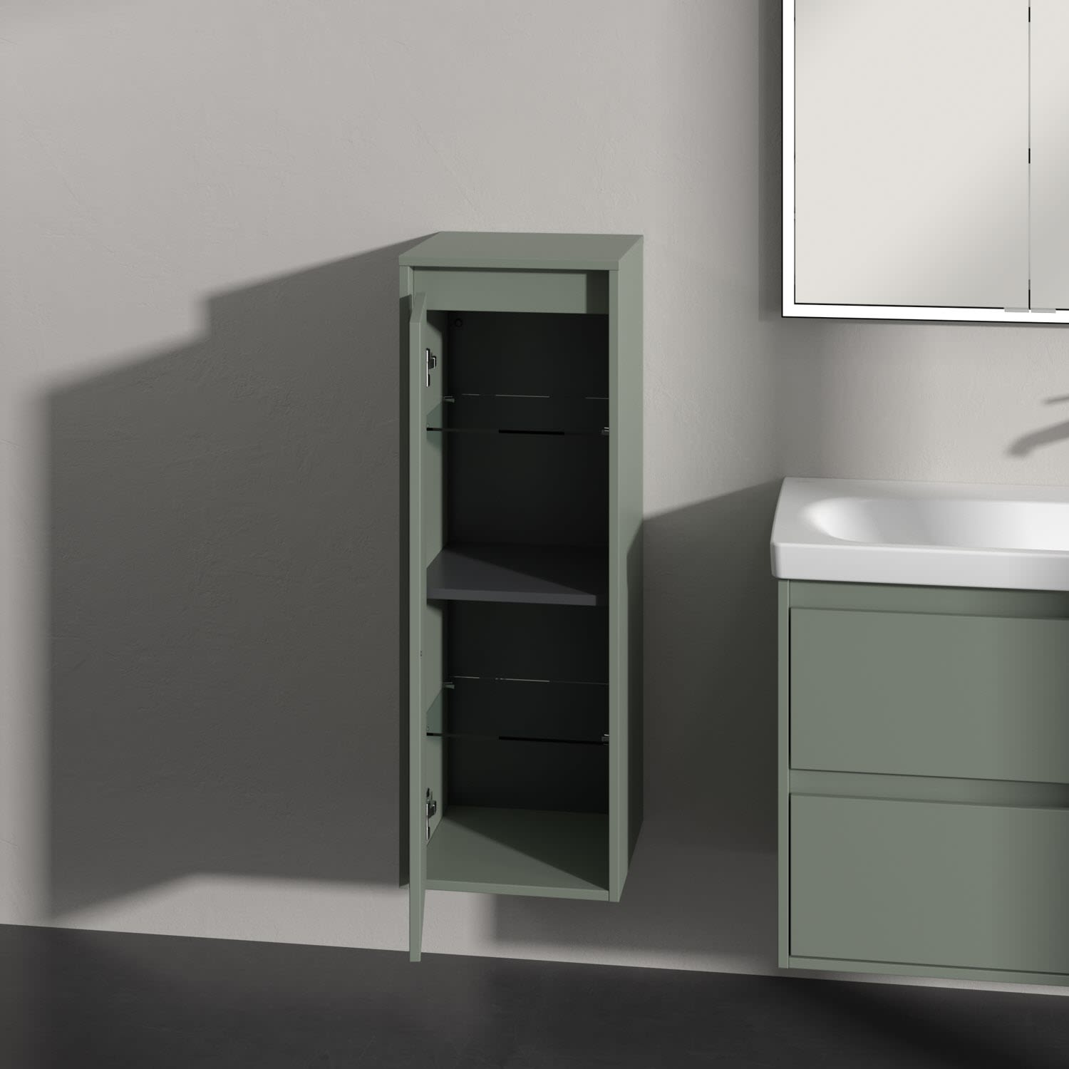 Villeroy & Boch Skyla Seitenschrank 35 x 100 cm, Anschlag links