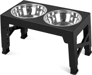 Inspire Picks ElevaDine Adjustable Raised Dog Feeder With Double Stainless Steel Bowls dog Bowls 43x23cm