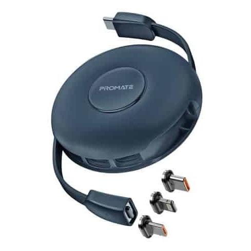 ProMate Kabel USB USB-C - USB-C + microUSB + Lightning 1 m Granatowy (6959144059426) (1 m) (43143374)