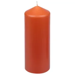 Stumpenkerze 20 cm Wachs Orange