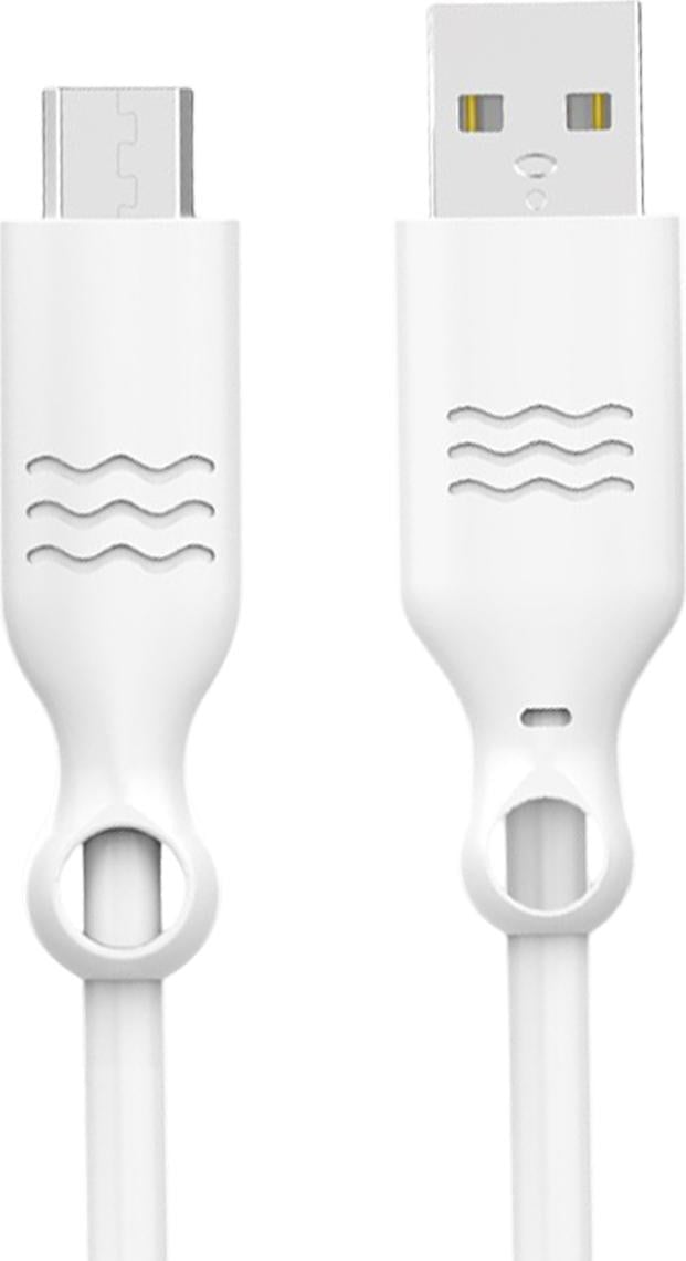 Just Green ECO USB-C naar Micro USB kabel, 2 meter, wit