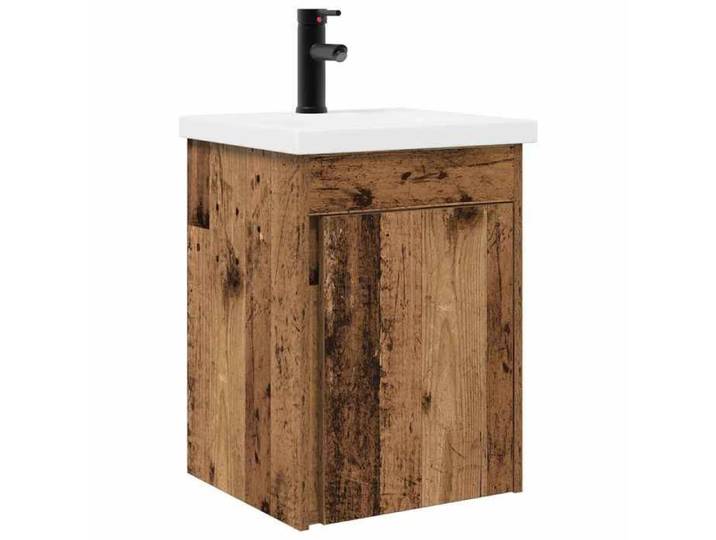 NOUVEAU Meuble de salle de bain avec robinet Bois ancien - VIDAXL - Meuble-lavabo &1_32619