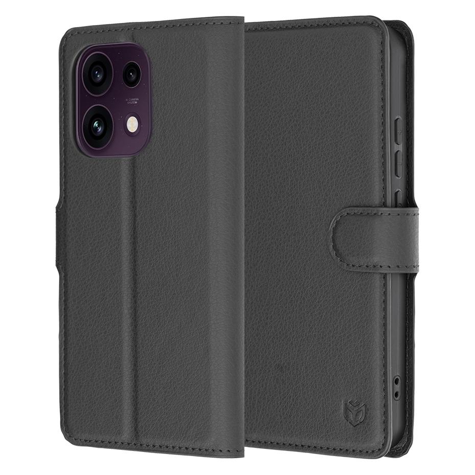 Techsuit - Lederhülle - Oppo Reno16 F / Reno16 FS - Schwarz (Oppo Reno 16 F, Oppo Reno 16 FS) (72002255)