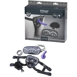 Steamy Shades, Dildo, Harness Gift Set
