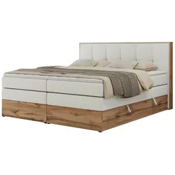 Boxspringbett mit Bettkasten  ¦ weiß ¦ Maße (cm): B: 148 H: 113