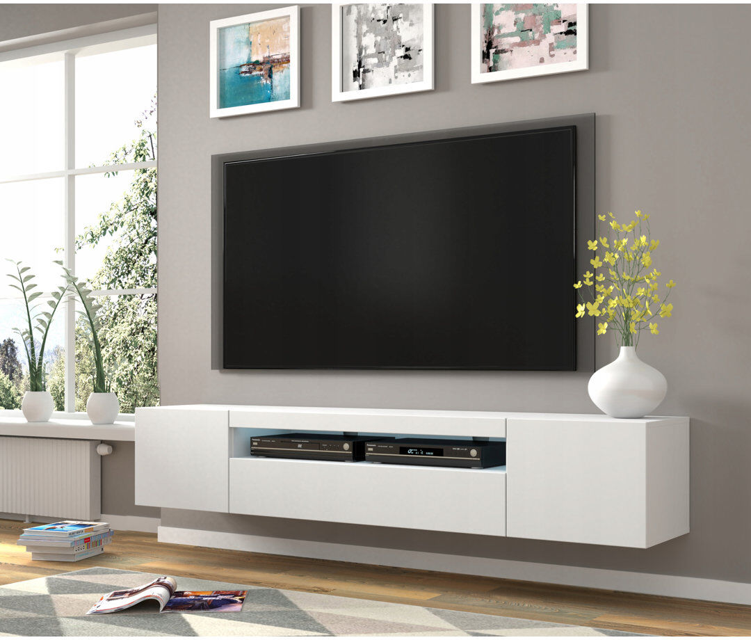 Ivy Bronx Carty TV Stand White Matt