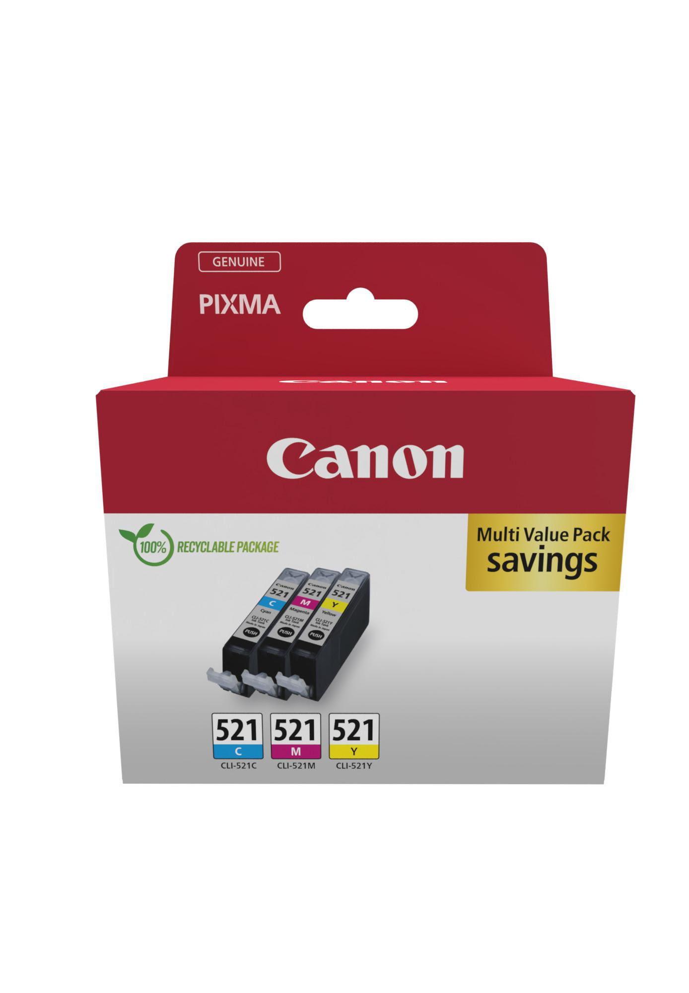 Canon CLI-521 C/M/Y Original Druckerpatrone Multipack 2934B015