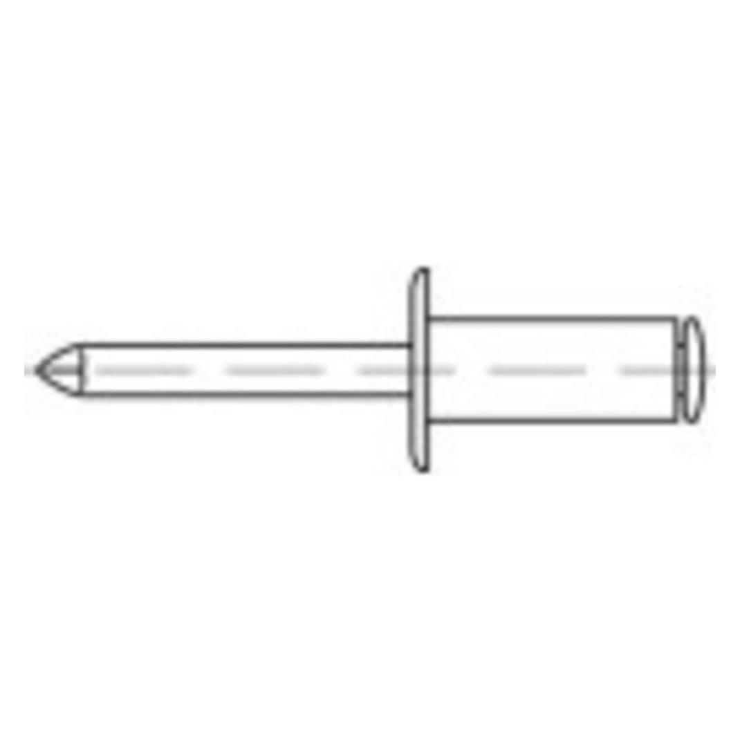 Toolcraft Offene Blindniete (Ø x L) 4 mm (159876)