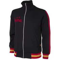 Copa Football, Herren, Laufjacke, AS Roma 1977 - 78 Retro Jacke (M), Schwarz, M