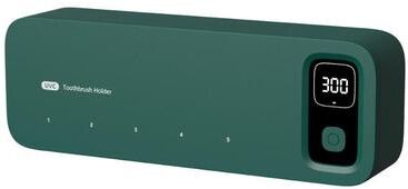CaseAndConnect PureDry UV Toothbrush Sanitizer Holder & Automatic Drying Bathroom Rack dark Green