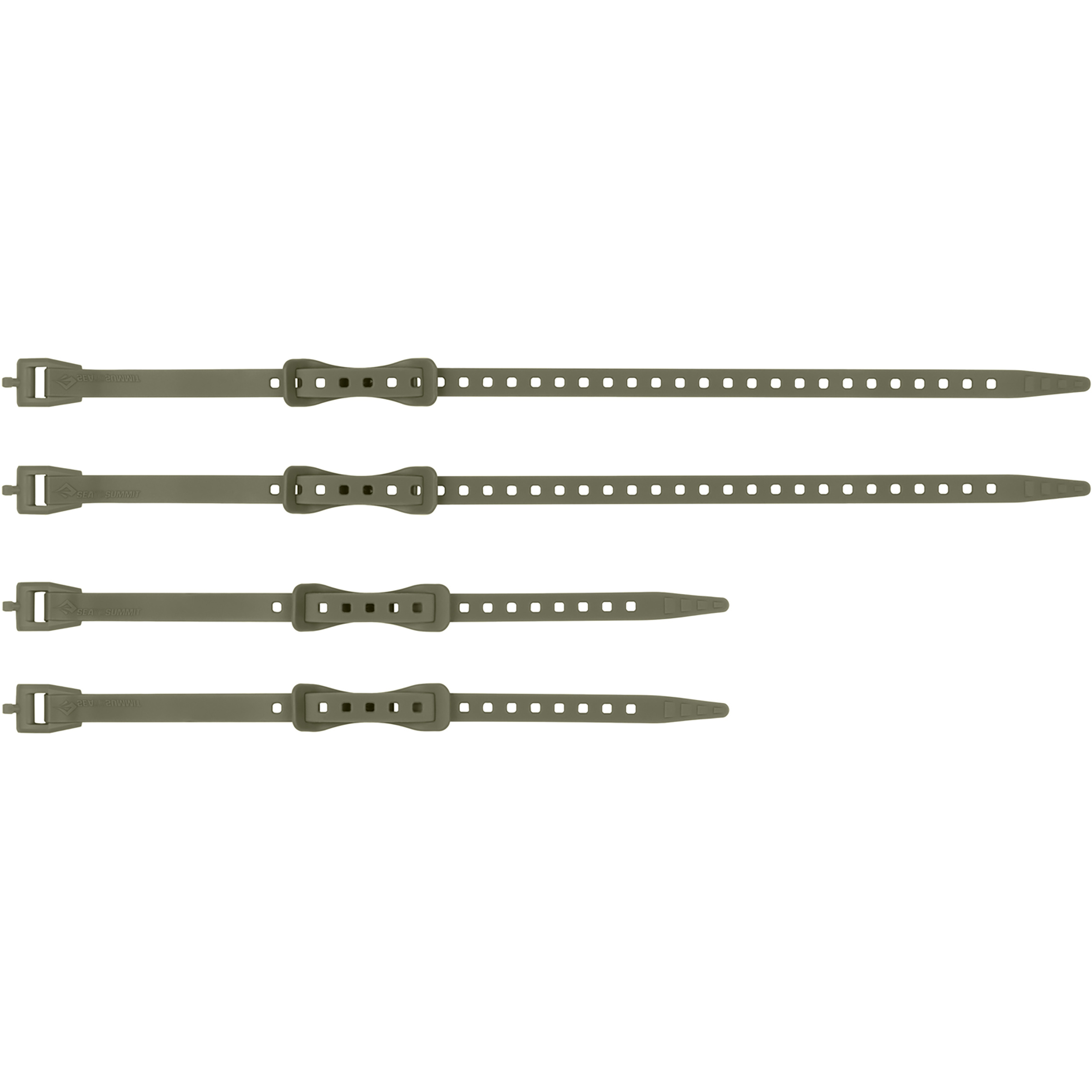 Sea to Summit Stretch-Loc Mini Strap 4er Set Reise-Accessoires weiss Größe burnt olive Camping