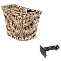 Vorderradkorb BREMEN RATTAN LOOK FM, Basil, seagrass, inkl. Lenkerrohrhalter, Basil, 19046