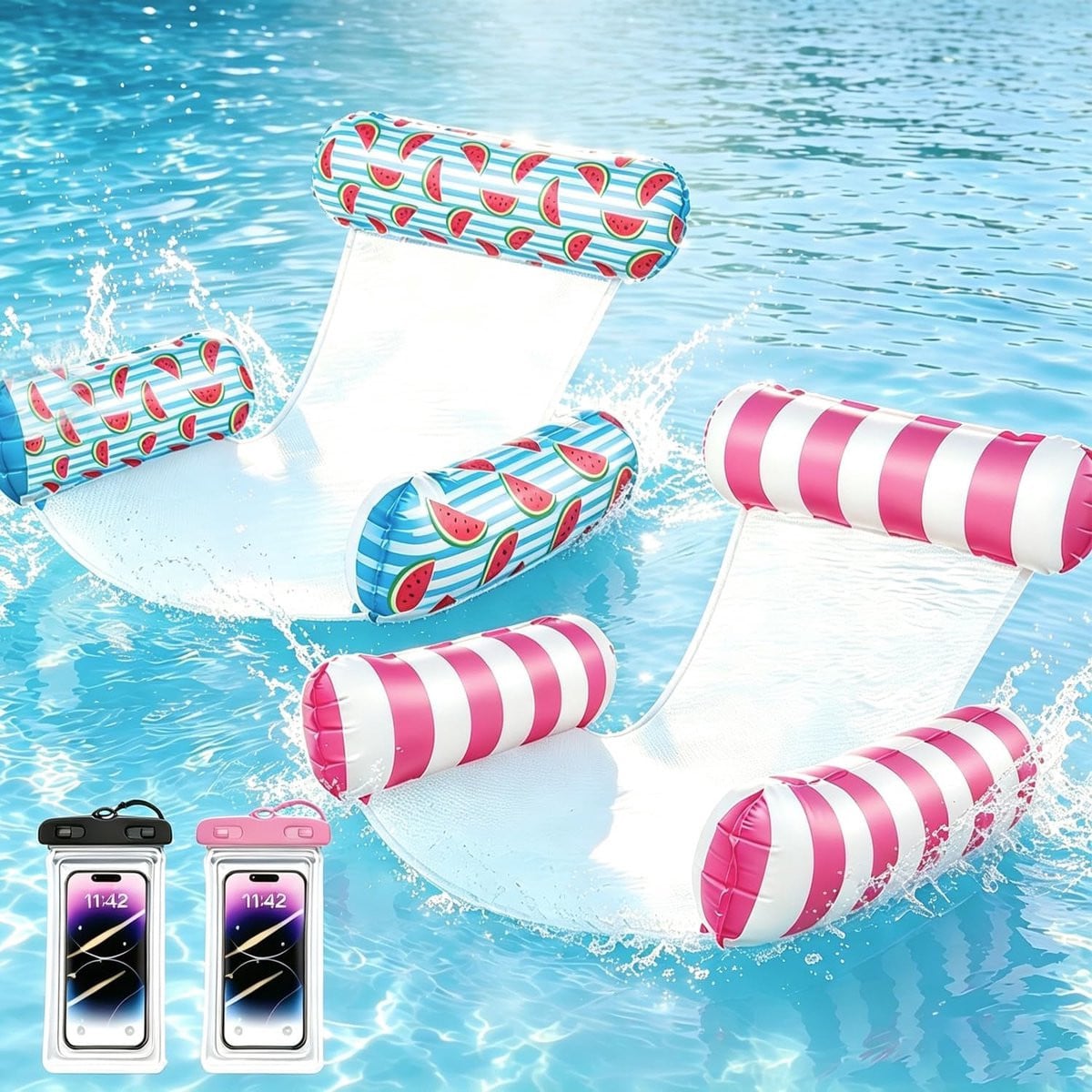 ShopVlot Poolmat XL 4-in-1 Opblaasbaar Strandbed met Rugleuning