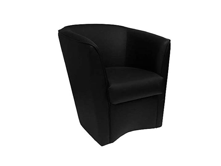 LIBEROSHOPPING.eu - LA TUA CASA IN UN CLIK Schlafzimmer Sessel aus Valentina Öko-Leder mit hoher Qualität gepolstert (Schwarz)